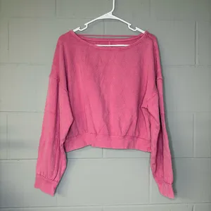 Free People We The Free Ife Thermal Pullover Cotton Top in Pinky Promise Women’s Size Medium thumbnail 4