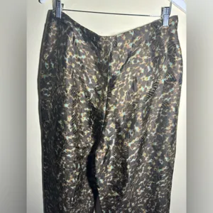GIORGIO ARMANI Silk Blend Leopard Dress Pants thumbnail 4