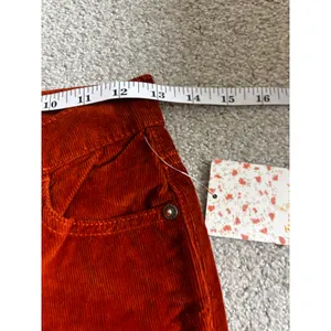NWT Free People Corduroy Pants 24 Fired Chestnut Burnt Orange Boho Slim Straight thumbnail 7