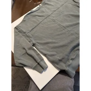 AERIE Distressed Oversized Crewneck Sweatshirt Sage Green Women’s Cozy - Size M thumbnail 10