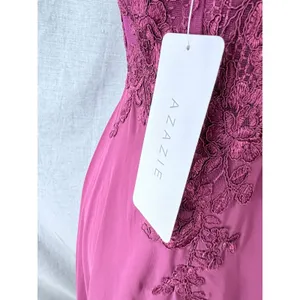 Azazie Marge Mulberry A-Line Scoop Lace Chiffon Dress A6‎ thumbnail 11