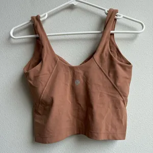 Lululemon Align Tank Dusty Clay Cropped Strappy Nulu Fabric Size Small 4 W1DUDS thumbnail 2