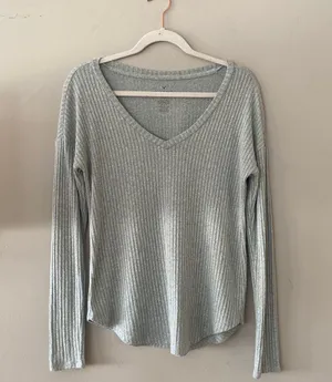 American Eagle soft & sexy rib long sleeve thumbnail 1