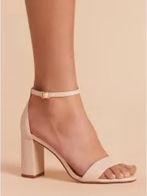 Birdy Grey Blush Ankle-Strap Block Heel B42 thumbnail 1