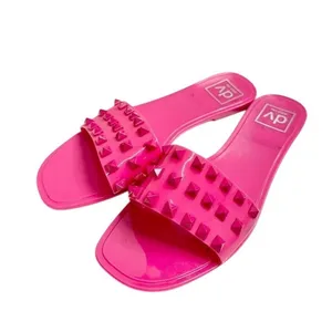 DV Dolce Vita Skylar Hot Pink Studded Jelly‎ Slide Sandals Womens Size 5M thumbnail 4