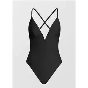 CUPSHE Women Large Swimsuit 1-Piece Bathing Suit‎ Deep V Neck Crisscross thumbnail 3