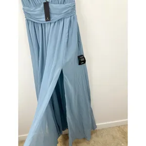 Lulus Heavenly Hues Light Blue Maxi Dress Chiffon Bridesmaid Formal Small NWT thumbnail 8