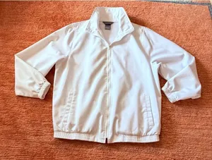 Koret White Minimalist Zip Jacket Lightweight Casual Size M thumbnail 1