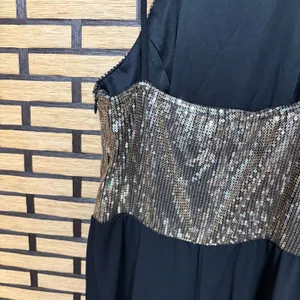 Bebe Black Jumpsuit With Gold Sequins Size 4 thumbnail 5