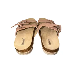 Bjorndal Kai Sandals Womens 9 Pink Double Buckle Cork‎ Footbed Slide Espadrille thumbnail 3