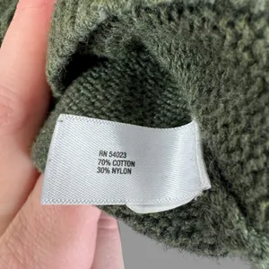 Gap Womens Olive Green Asymmetrical Button Cowl Neck Knit Sweater Cotton Medium thumbnail 4