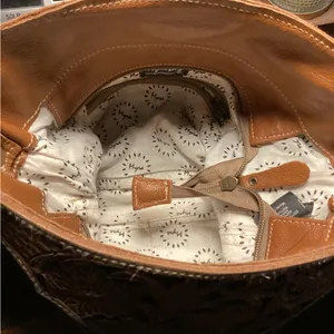 Myra western Patterned Shoulder Bag Blue thumbnail 4