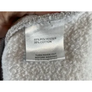 White Fox Los Angeles Quarter Zip Sweatshirt S/M Gray Oversized Pullover￼ thumbnail 7