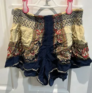 Patterned free people shorts thumbnail 1