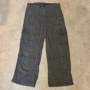American Eagle Dark Brown Baggy Wide Leg Pants Size 10 thumbnail 2