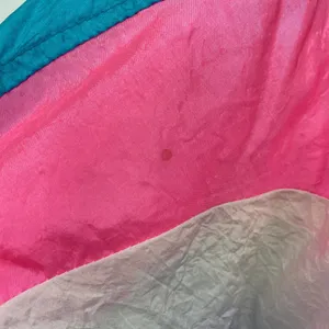 Vintage 80s Adolfo Windbreaker Colorblock Blue Pink White Full Zip Jacket Medium thumbnail 7