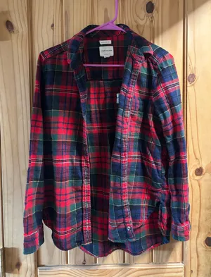 American Eagle Flannel Boyfriend Plaid thumbnail 1