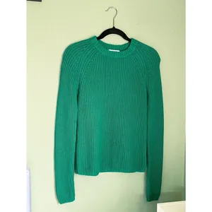 525 America Chunky Cable Knit Crewneck Sweater Size XS Green thumbnail 2