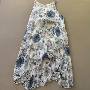Vintage Italian Silk Floral Sleeveless Dress thumbnail 2