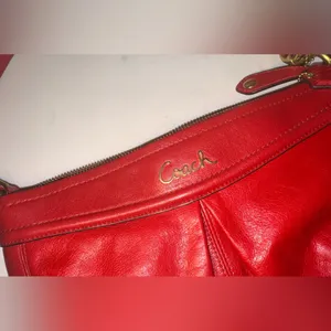 Pristine COACH Ashley Red Leather Hobo Bag F20114 | Y2K Convertible Crossbody thumbnail 5