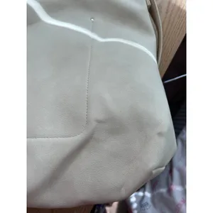 A New Day New Womens Universal Thread Faux Leather Look Handbag Purse Cream 15”x16” w/flaw thumbnail 12