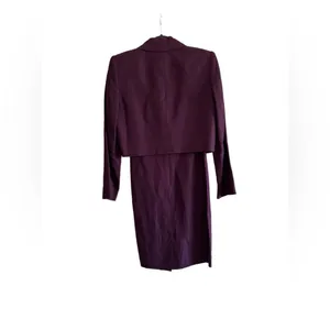 LINDA ALLARD ELLEN TRACY VINTAGE Dress Suit Sz 4 Linen Mix thumbnail 2