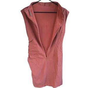 Anthropologie The Maya Linen Blend Ruched Dress Brown Size Small thumbnail 8