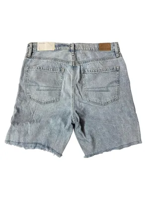(C26) American Eagle 4 AE Skater Short Low Rise Denim Baggy Cotton Rip Relaxed thumbnail 2