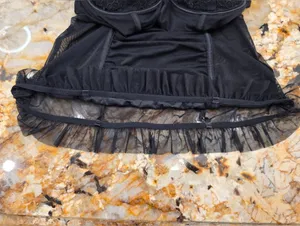 Victoria's Secret Very Sexy Babydoll Mesh Lingerie Chemise Black L thumbnail 9
