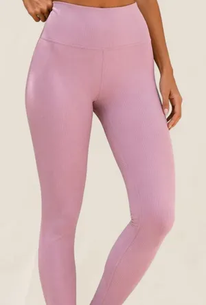 Athleta Elation Rib Tight Leggings Pink Size Large thumbnail 1