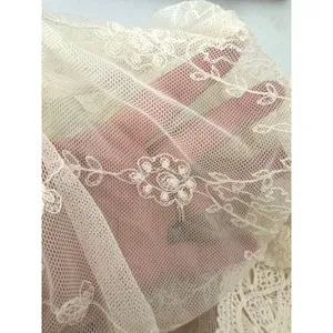 NorthStyle Women XL Ivory Sheer Mesh Lace Tunic Top Boho Romantic Fairy Ethereal thumbnail 5