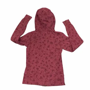 Lululemon Cotton Fleece Pixie Floral So Merlot Redwood Scuba Hoodie Jacket 4 thumbnail 8