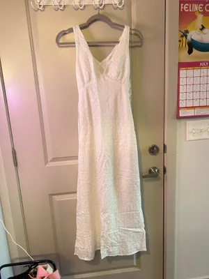 Princess Polly Maxi Eyelet Nellie Cotton Dress White 4 thumbnail 2