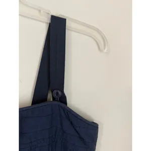 Sea New York Jumpsuit Women 2 Navy Blue Peplum Wide Leg Smocked Back Pocket thumbnail 6