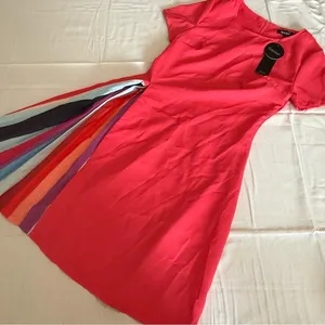 Clocolor dress with Multicolor Stripes‎ Red Size M thumbnail 1