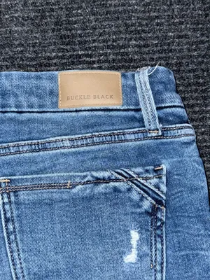 Buckle Black Fit No 53 Flare Stretch Jeans Sz 26x30 Distressed Mid Rise BBW3405S thumbnail 7