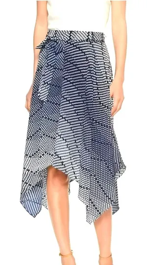 Banana Republic Factory Handkerchief Skirt Blue & White Polka Dot Women’s Size 2 thumbnail 1