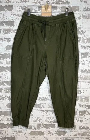 Athleta | women olive green joggers cotton blend thumbnail 1