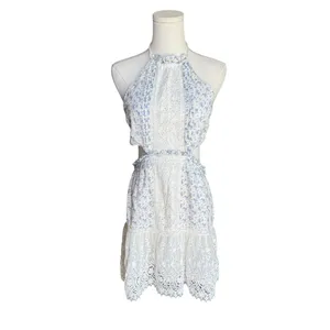 LoveShackFancy - NWT Kesia Dress Calm Waters Blue White Lace Mini Sz M thumbnail 2