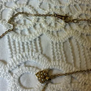 Dainty Gold Heart Avon Pendant Necklace thumbnail 4