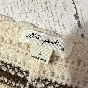 Ultra Pink Brown and Cream Striped Crochet Top thumbnail 7