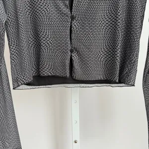 Cotton On Y2K baby Tee‎ cropped Mesh Button Up Crop Top Gray size M thumbnail 3