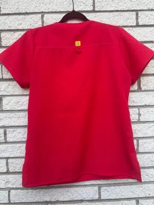Wonderwink Women's hot pink V-Neck Scrub Top thumbnail 6