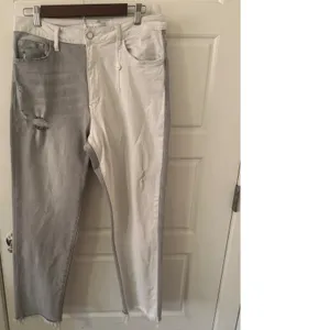 NEW Bohme sz 30 Women Flying Monkey Two Tone Cropped Colorblock Jeans Streetwear thumbnail 4