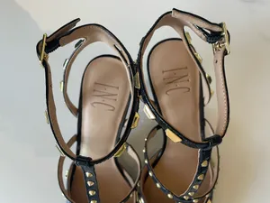 NWT INC Womens Black Padded Studded Carma Pointed Toe Kitten Pumps Shoes 6.5M thumbnail 5