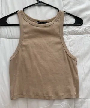 Beige ZARA Top Tank thumbnail 1