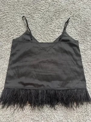 ASOS Black Feather Tank Top thumbnail 2