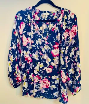 Joie Floral Blouse lightweight long sleeve Size M thumbnail 1
