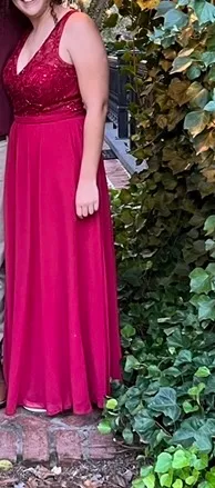 Kennedy Blue Burgundy Bridesmaid Dress thumbnail 4