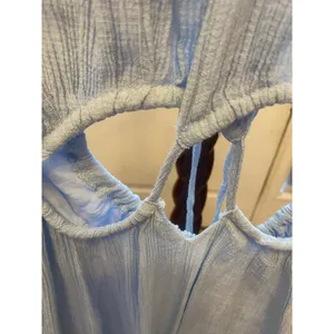 Women A Peach Light Blue Cutout Halter Maxi DressL thumbnail 4